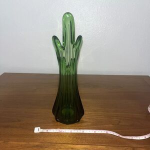 Green 1960s Mid Century Modern Five Finger Swung Vase